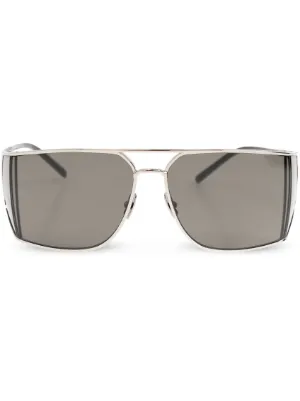 Saint Laurent Eyewear Óculos De Sol SL 750 | Prateado | FARFETCH BR