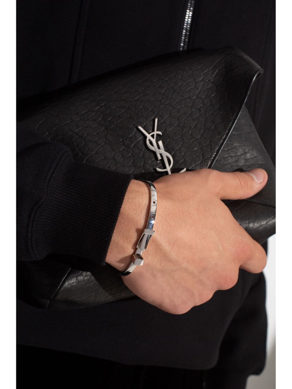 Saint Laurent pin-buckle bracelet - Zilver