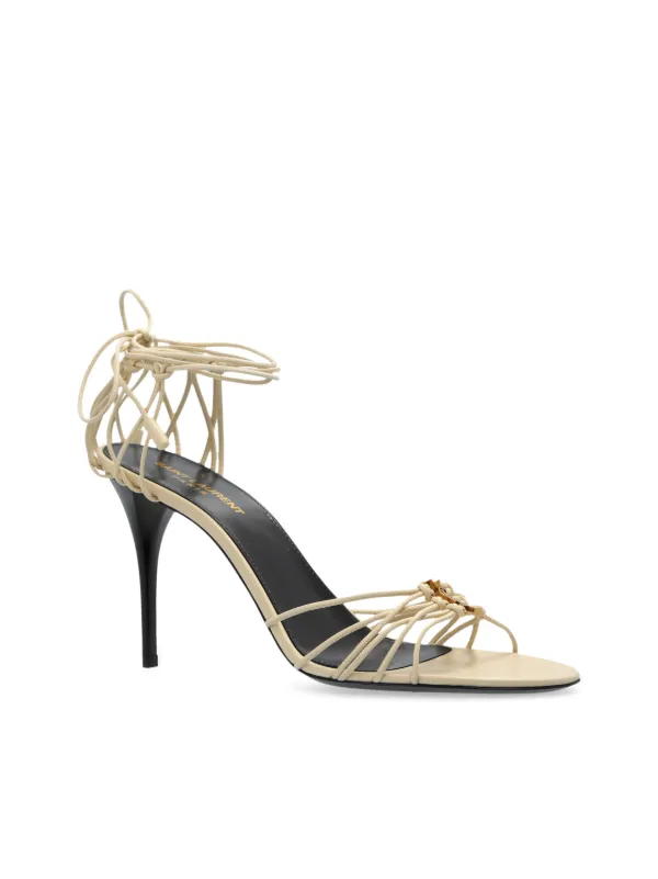 Saint Laurent 90mm Babylone Sandals | Neutrals | FARFETCH