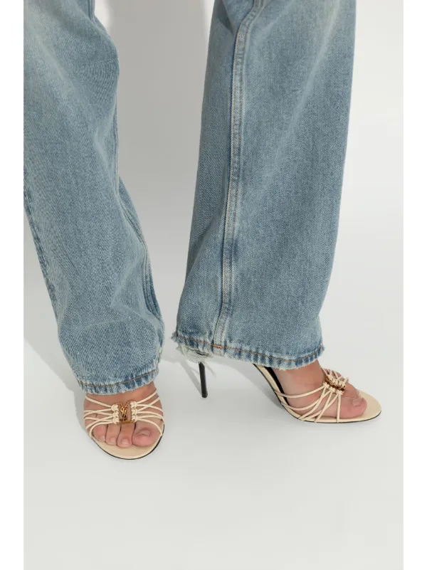 Saint Laurent 90mm Babylone Sandals | Neutrals | FARFETCH