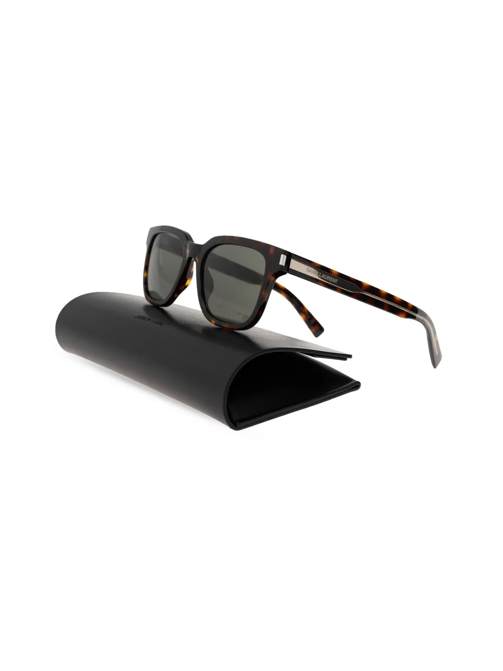 Saint Laurent Eyewear Zonnebril met vierkant montuur Bruin