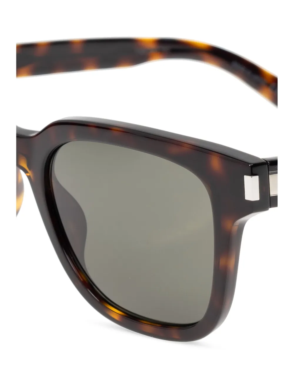 Saint Laurent Eyewear Zonnebril met vierkant montuur Bruin