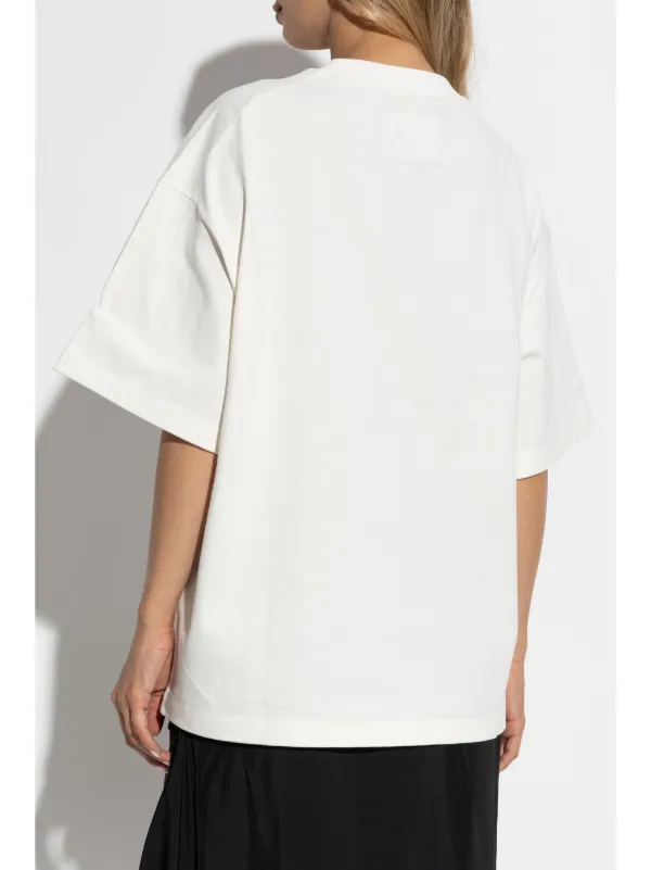 【JIL SANDER】(W) Jil Sander Logo Short Sleeve T-Shirt White Jil Sander logo-print Cotton t-shirt | White | FARFETCH