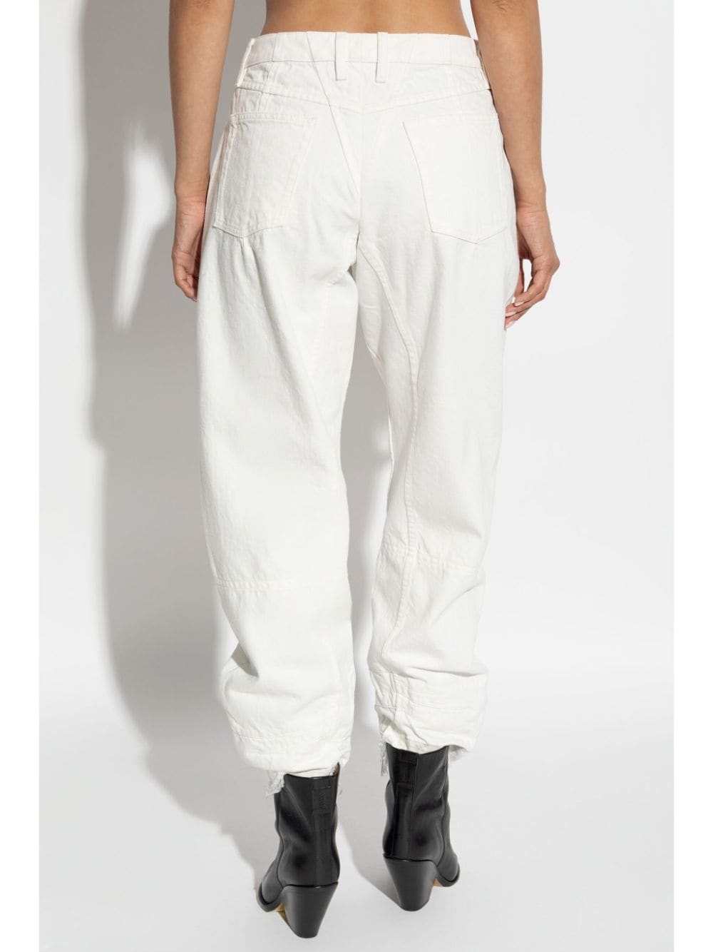 Shop Jil Sander Straight-leg Trousers In White