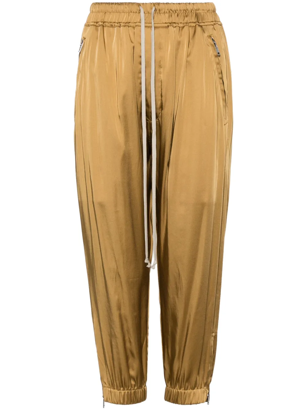 Rick Owens cropped track pants | Gold | Image 1
