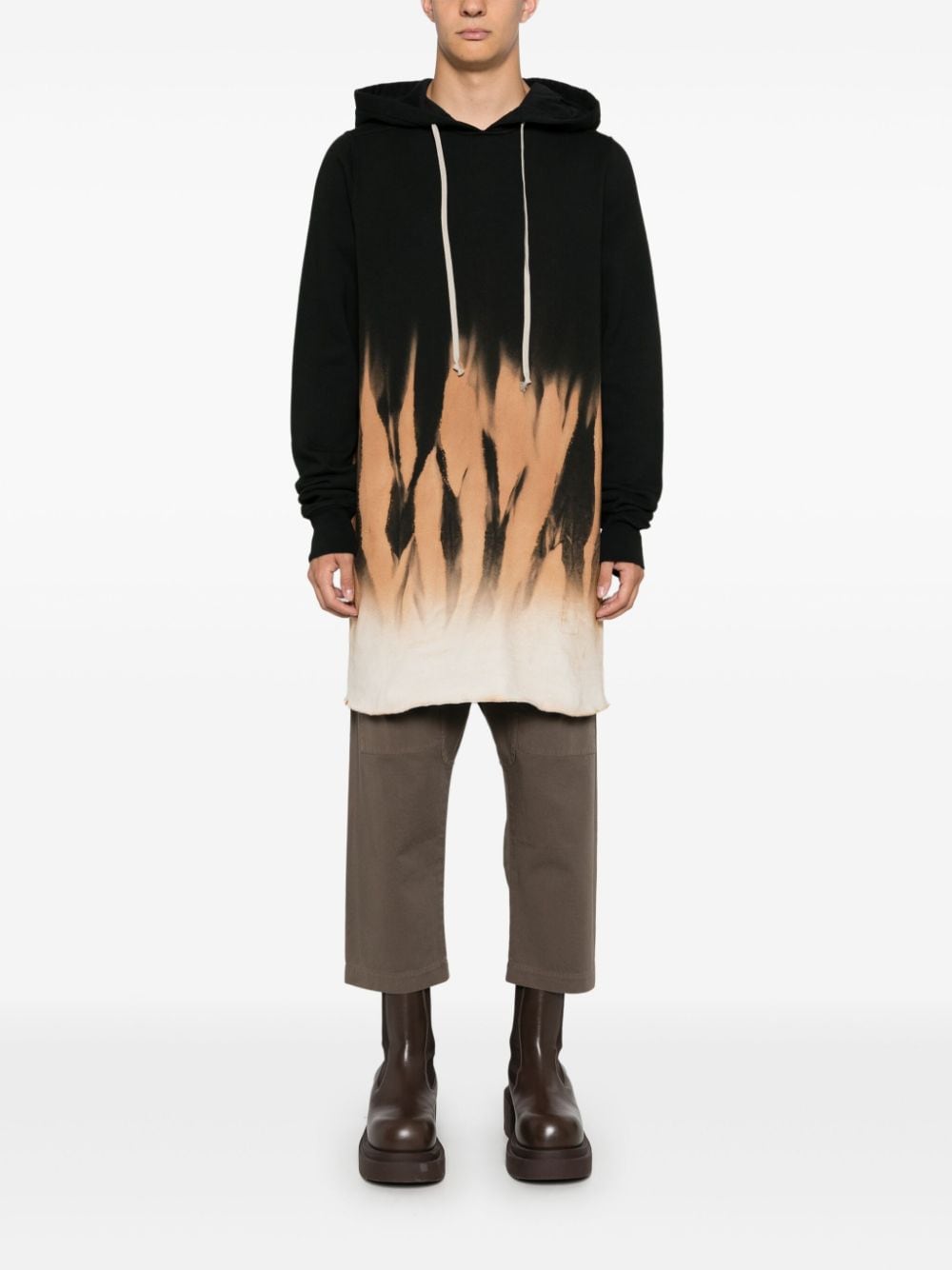 Rick Owens DRKSHDW Hoodie met abstracte print - 0983 BLACK/TERRA