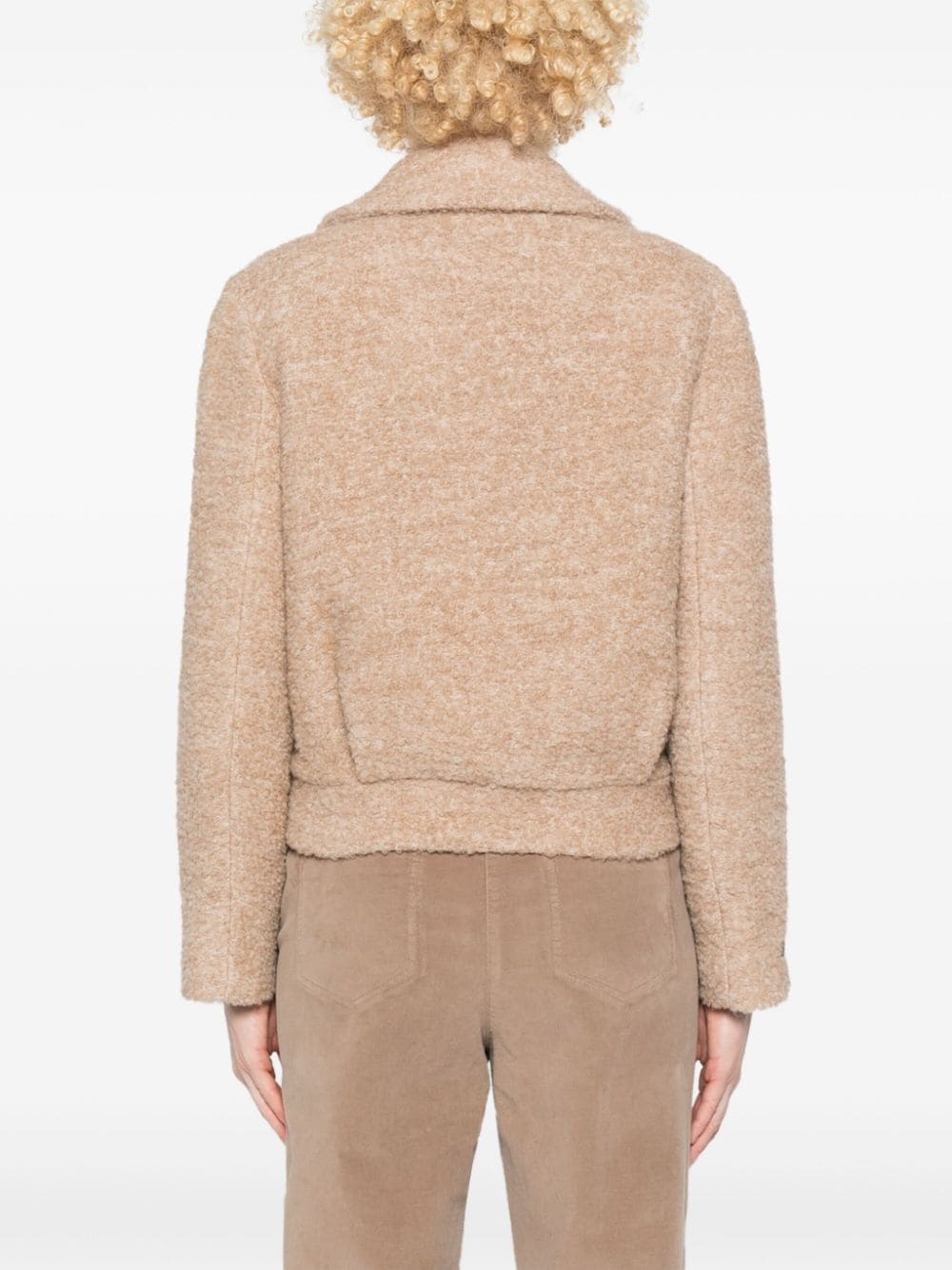 Shop Peserico Shearling Jacket In Neutrals