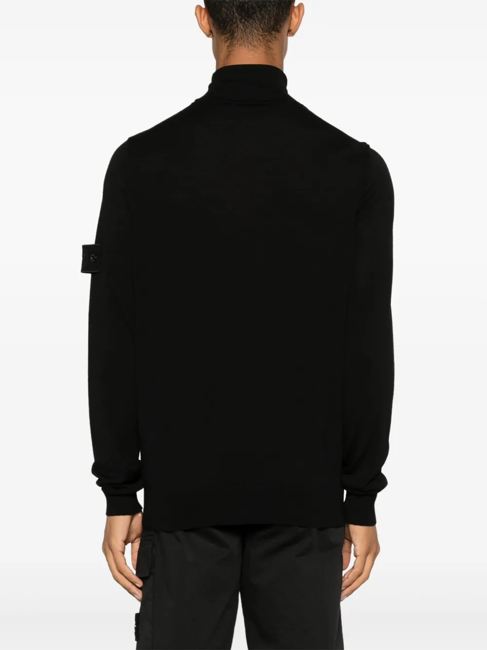 Stone Island Trui met Compass-logopatch Zwart
