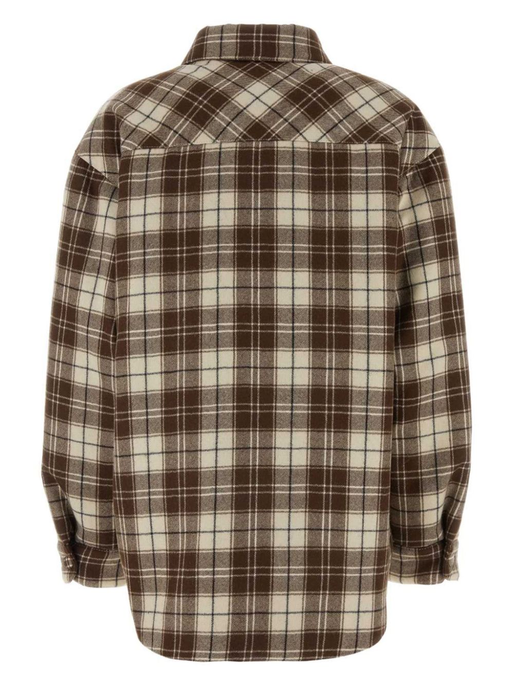 Miu Miu checkered shirt jacket - Bruin