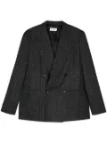 Laneus pinstripe-pattern blazer - Grey