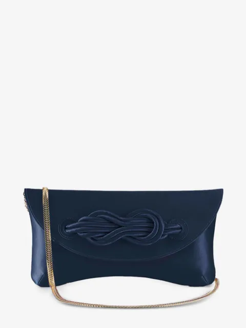 Shanghai Tang knot-detail clutch bag