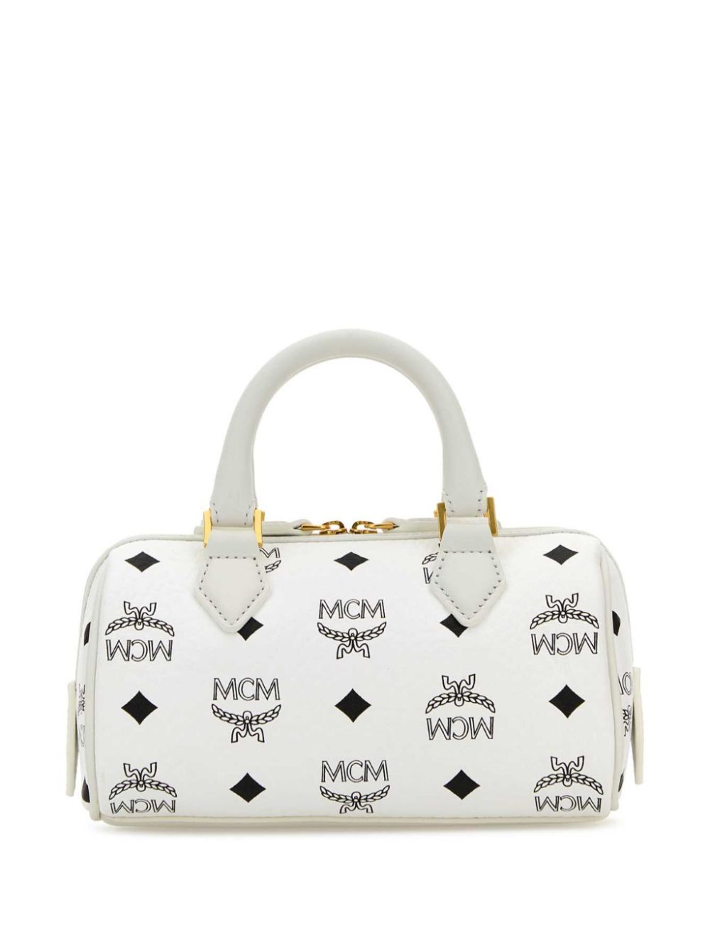 MCM Ella Boston mini-handtas - Wit