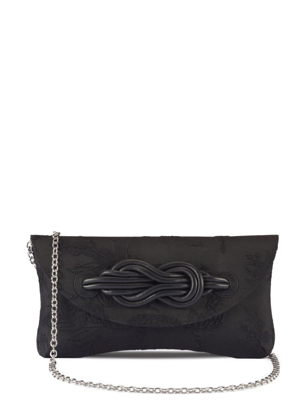 Shanghai Tang Chinese Endless Knot clutch bag - Nero