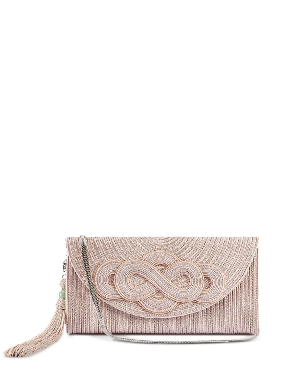 Shanghai Tang Braided Knot clutch bag - Rosa