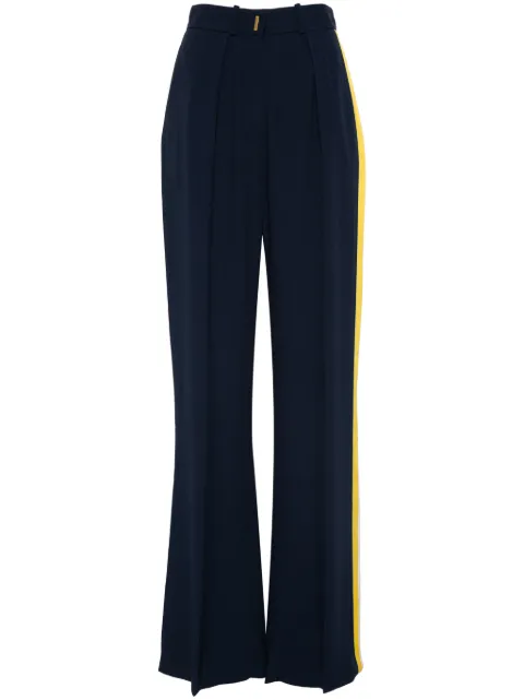 Elisabetta Franchi crepe-satin stripe-detailing trousers