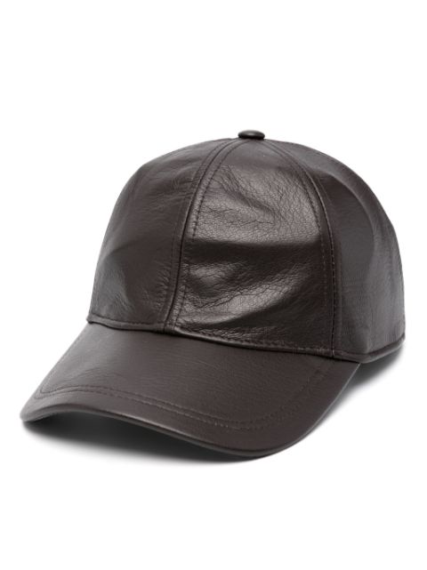 Semicouture leather baseball cap