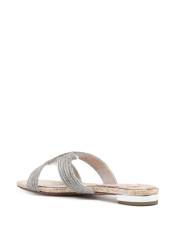 Aquazzura Felix Sandals | Silver | FARFETCH