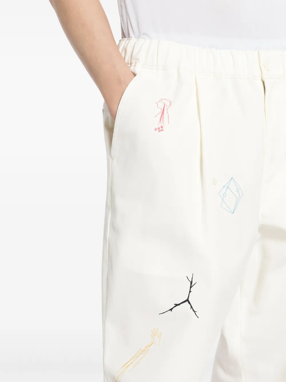 Undercover Broek met print Beige