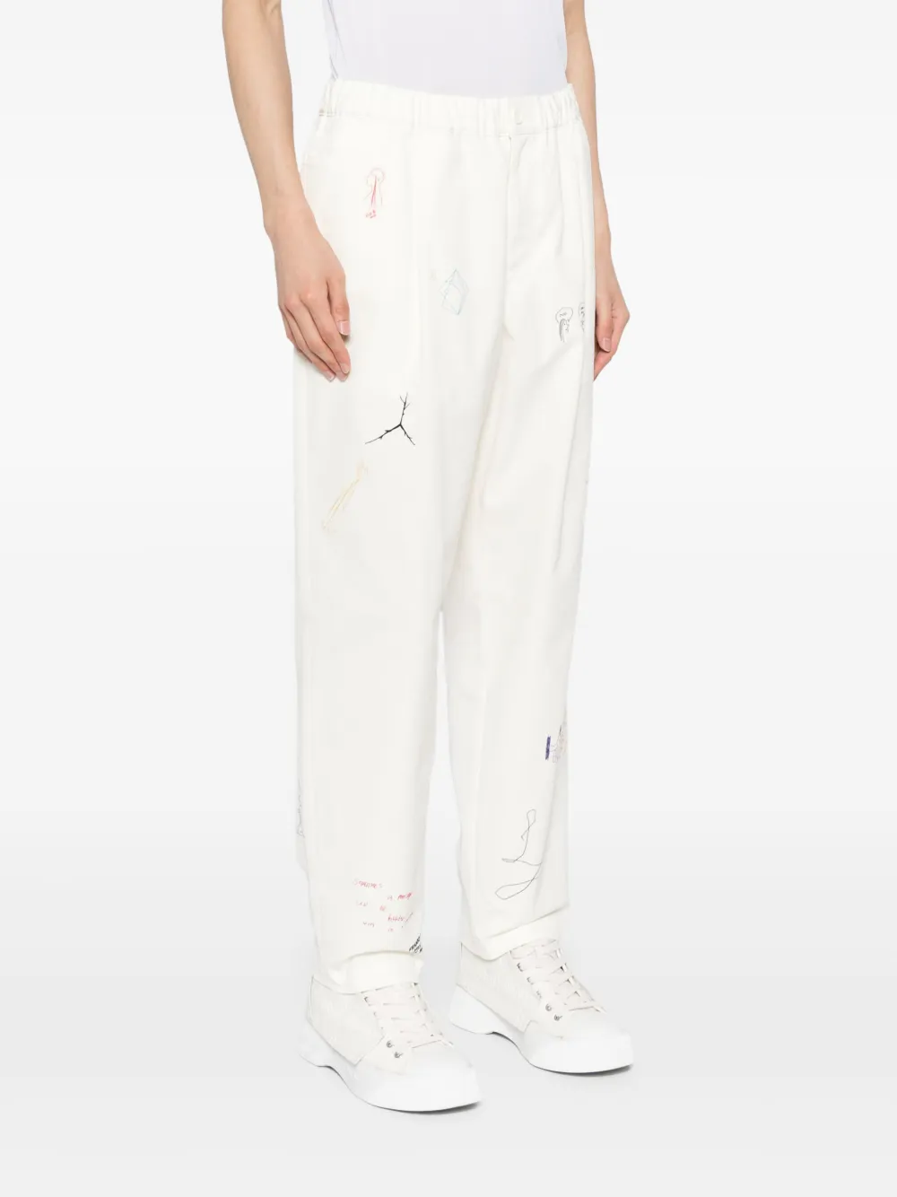 Undercover Broek met print Beige