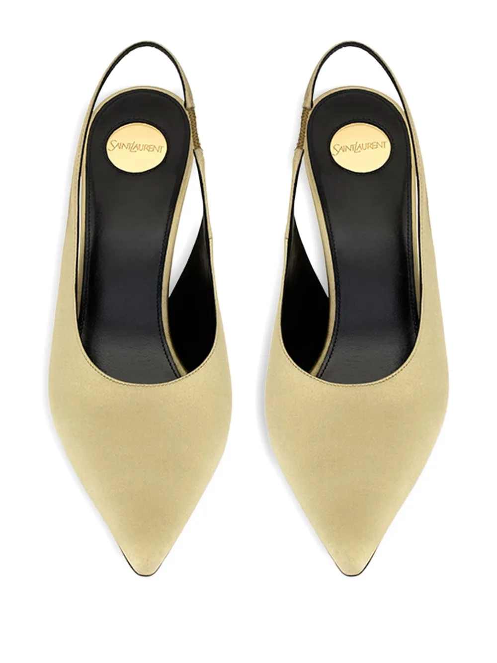 Saint Laurent 110mm L'entracte Slingback Pointed-toe Pumps In Multi