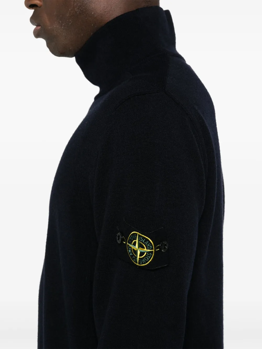 Stone Island Trui met Compass-logopatch Blauw