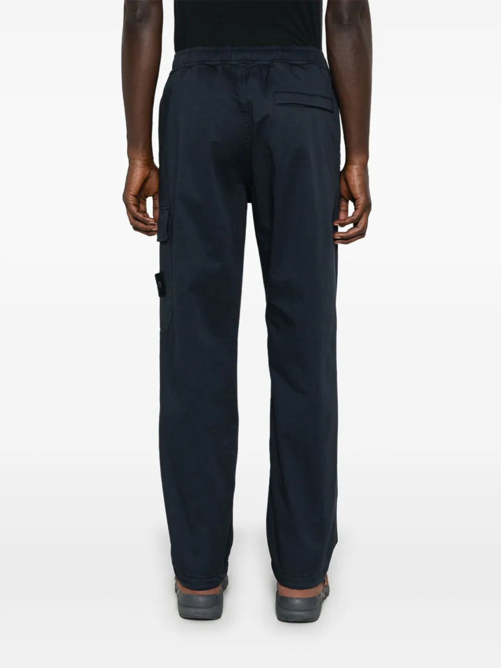 Stone Island Cargo broek met Compass-logopatch Blauw