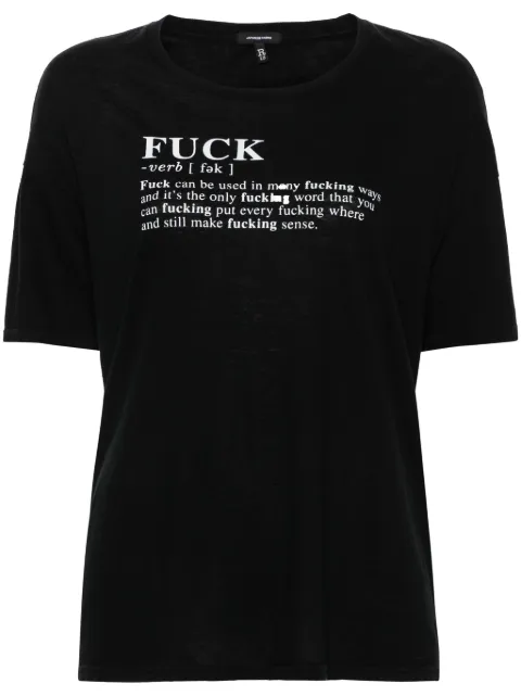 R13 playera con eslogan estampado
