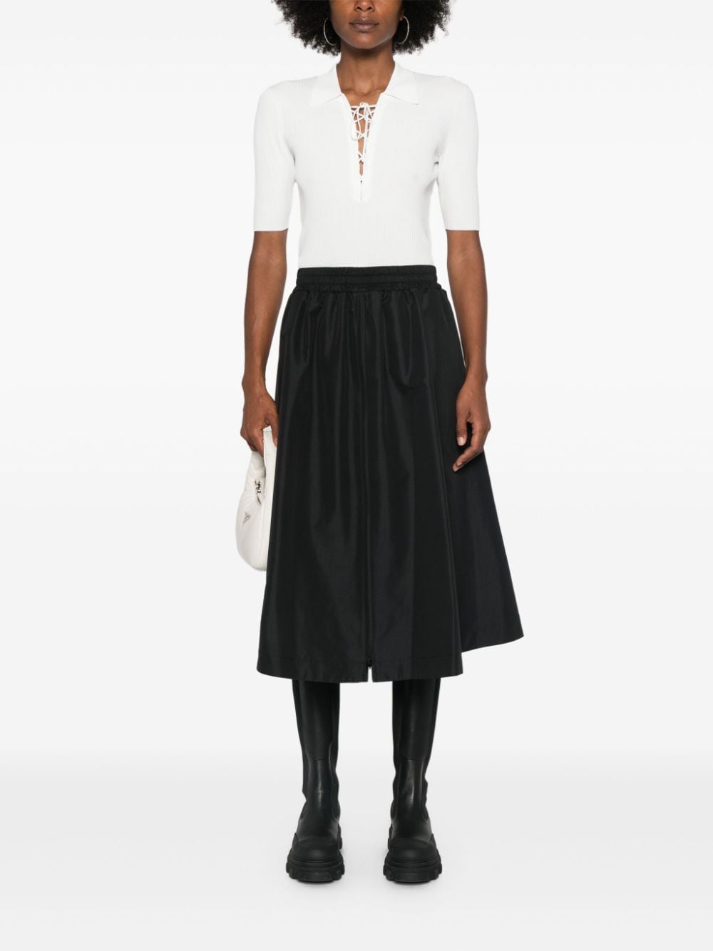 Shop Golden Goose A-line Midi Skirt In 黑色