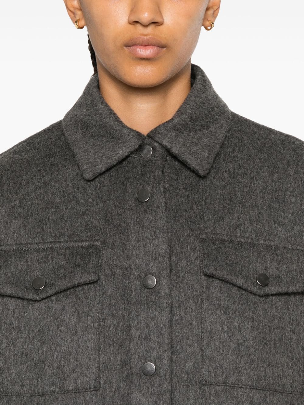 Shop Brunello Cucinelli Wool Jacket In Grey