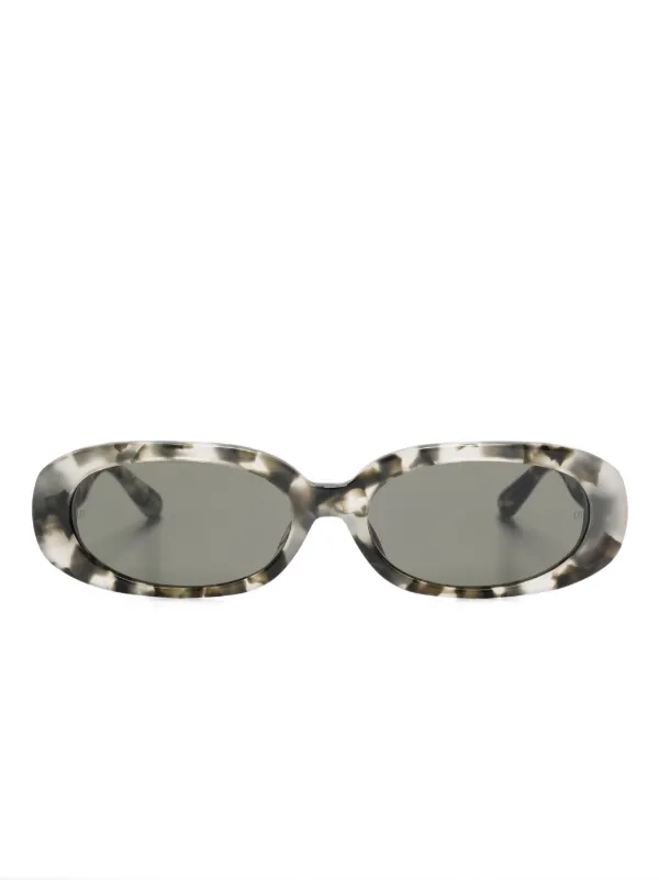 Linda Farrow Cara Sunglasses in Neutrals