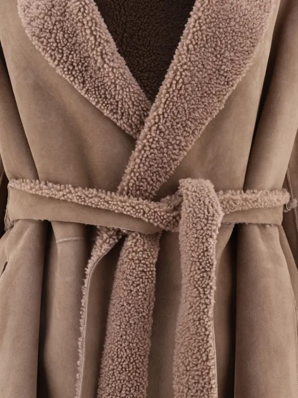Salvatore Santoro Leather Shearling Jacket | Neutrals