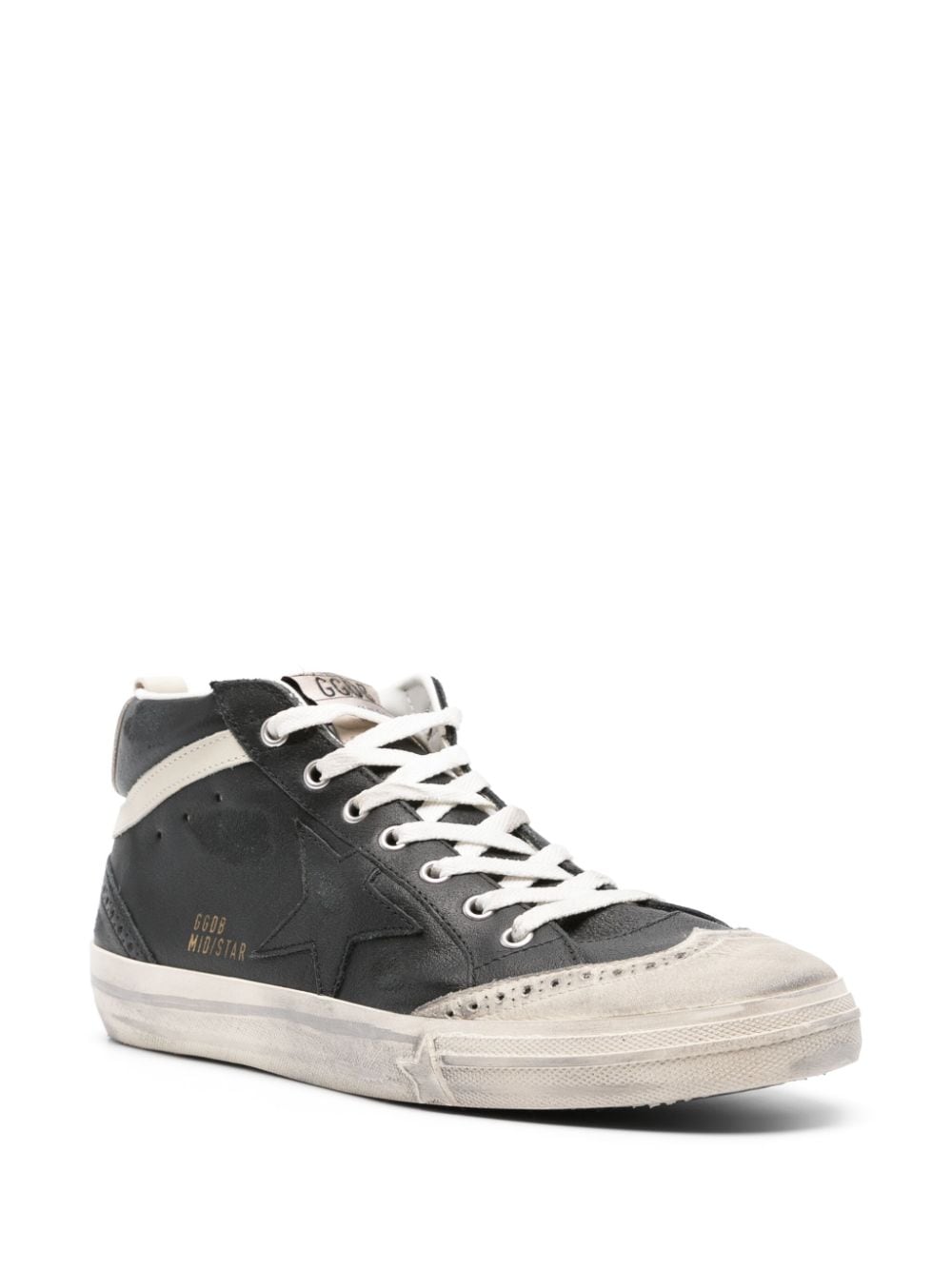 Shop Golden Goose Mid Star Sneakers In Black