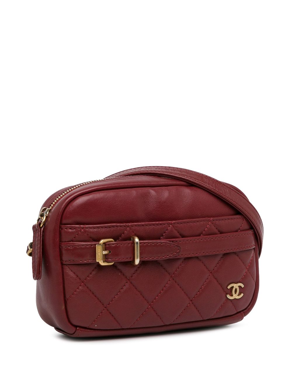 Cheap HOT SALE CHANEL 2018-2019 Small Quilted Lambskin Buckle Camera crossbody bag Women