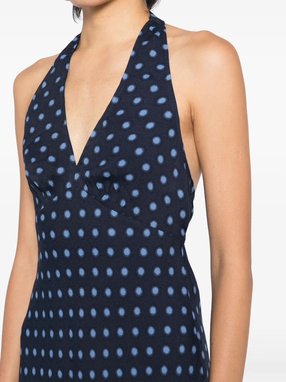 Reformation Delanie jurk Blauw