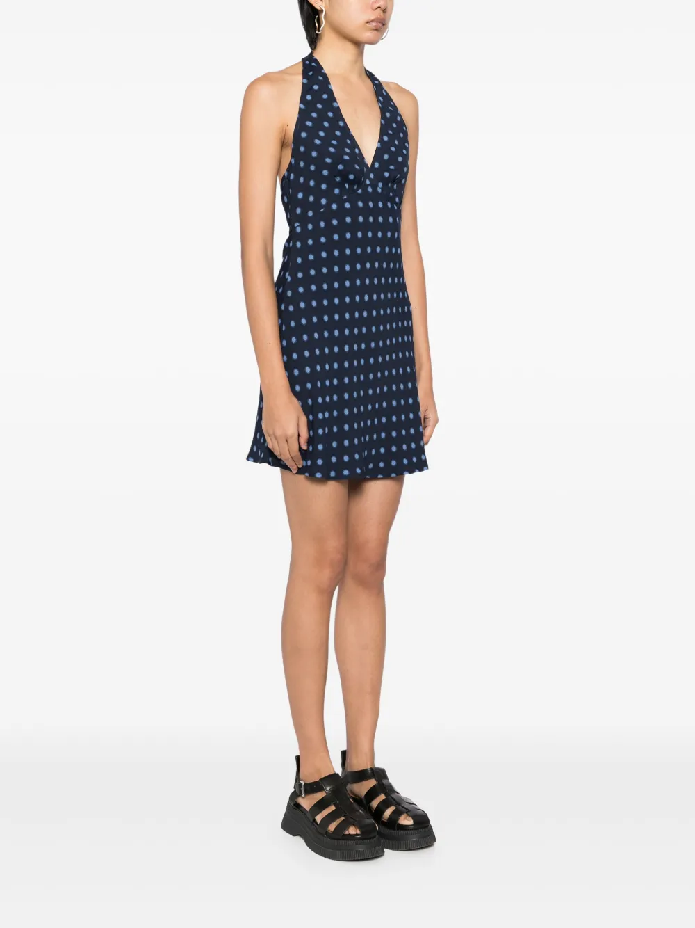 Reformation Delanie jurk Blauw