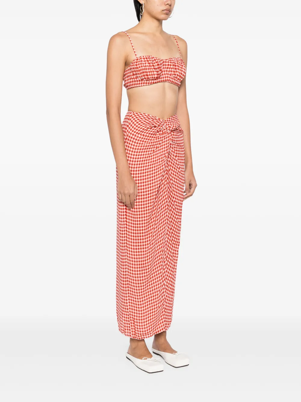 Reformation Alana tweedelig pak Rood