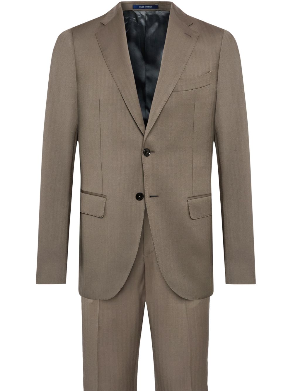 herringbone wool suit