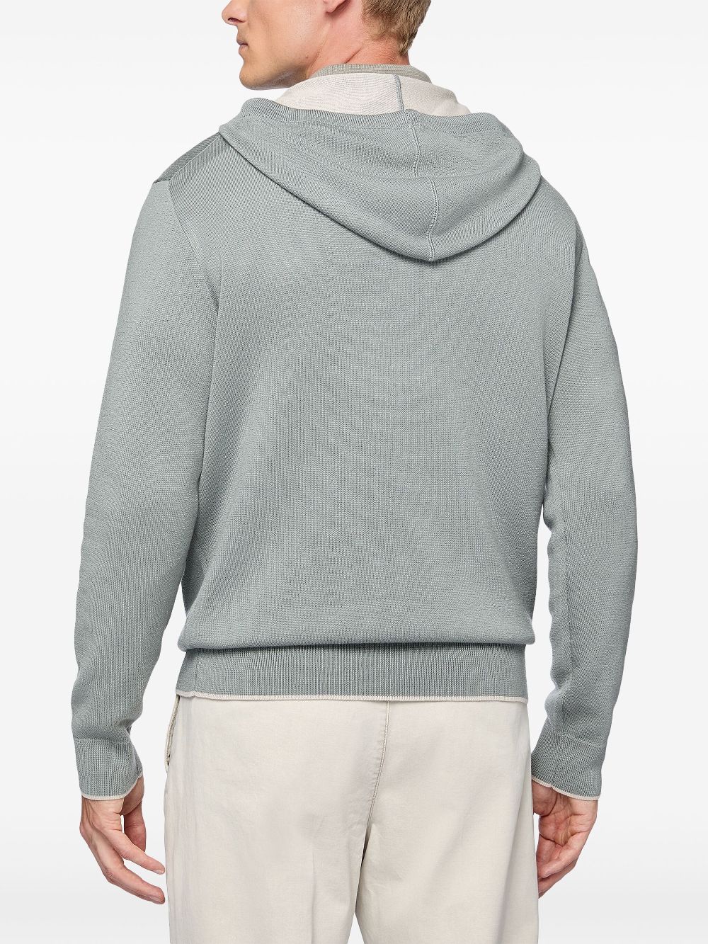 Boggi Milano ribbed hoodie Men