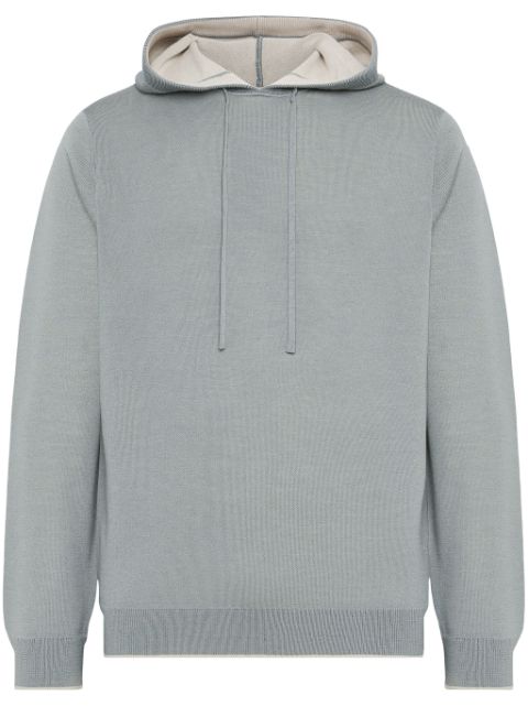 Boggi Milano ribbed hoodie Men