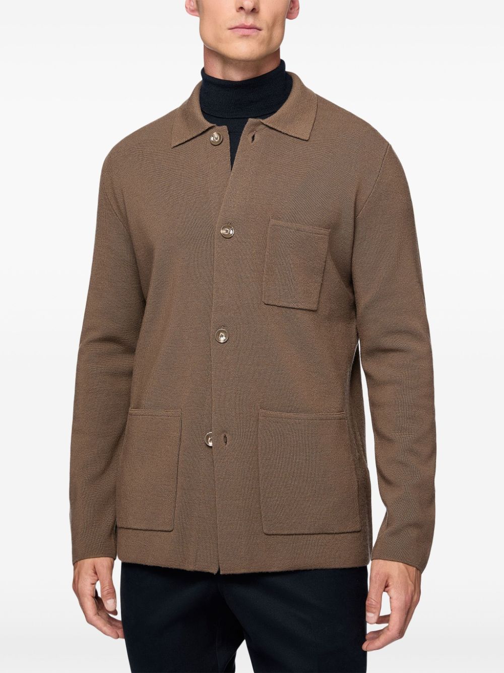 Boggi Milano wool shirt Men