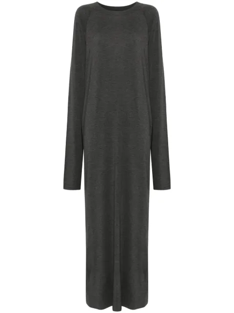 Norma Kamali raglan-sleeve side-slit dress