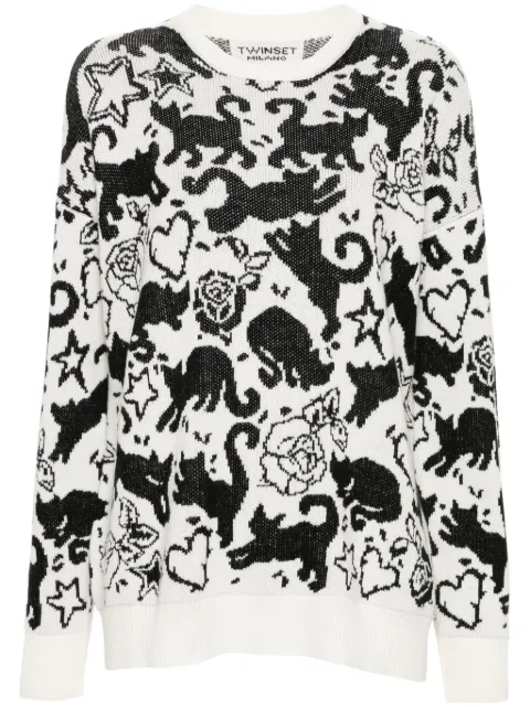 TWINSET patterned jacquard sweater