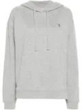 TWINSET logo-plaque hoodie - Grey