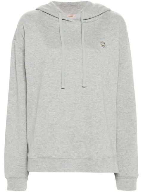 TWINSET logo-plaque hoodie