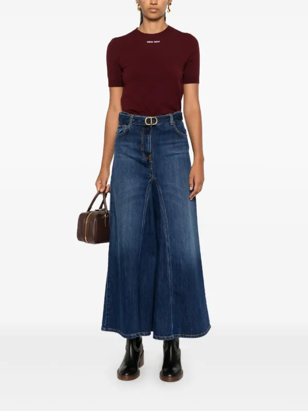 TWINSET ロゴバックル ジーンズ | ブルー | FARFETCH JP