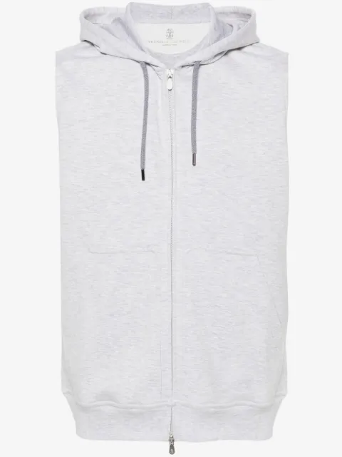Brunello Cucinelli hoodie med dragkedja