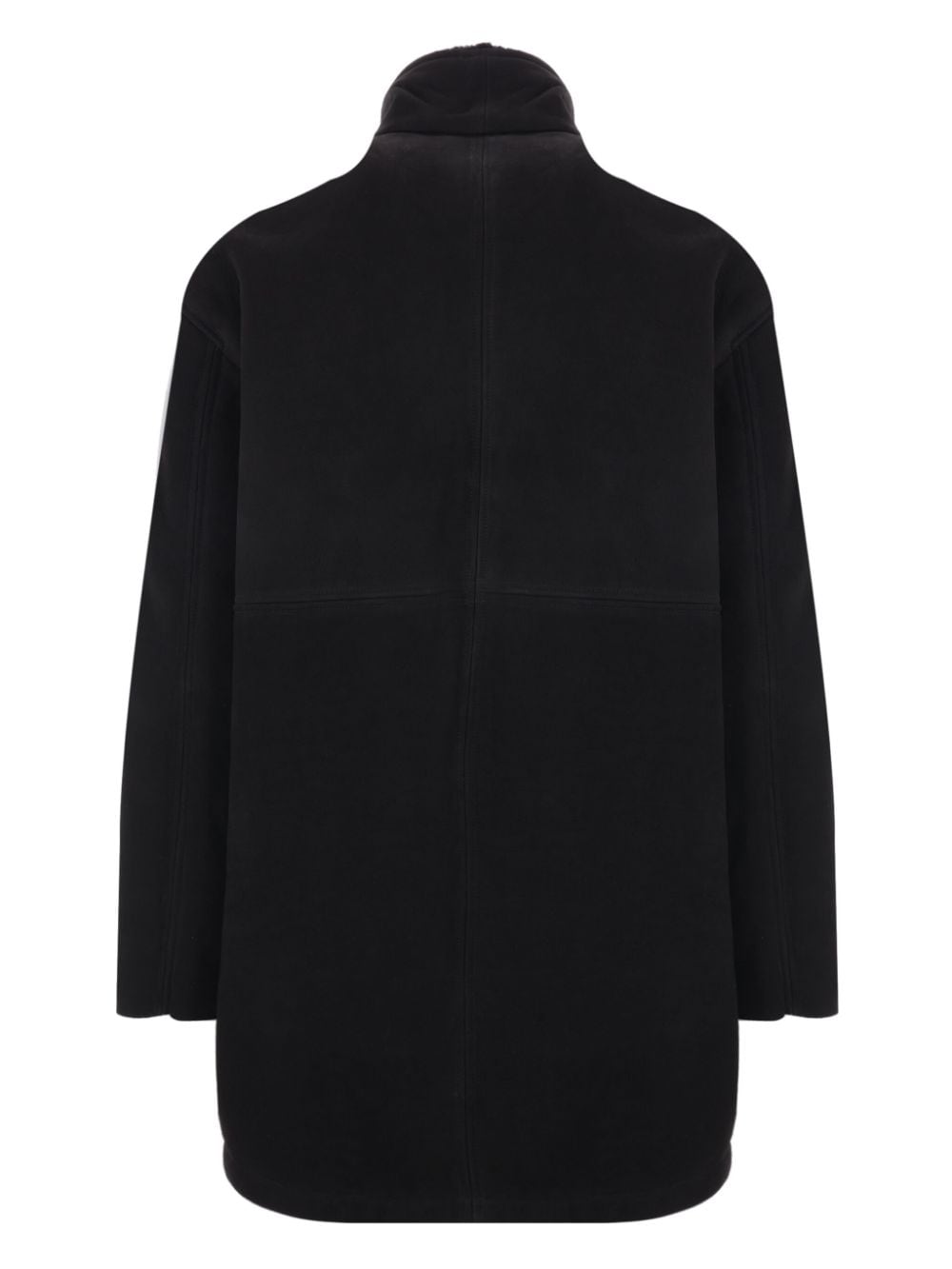 Giorgio Brato Lange lammy coat - Zwart