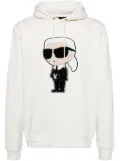 Karl Lagerfeld patch hoodie - White
