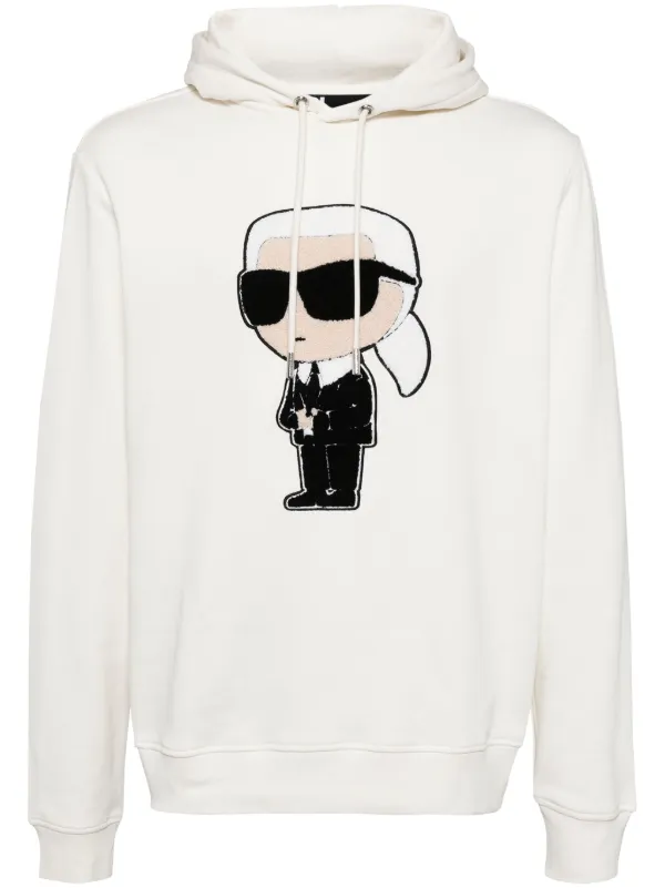 Karl lagerfeld white hoodie sale