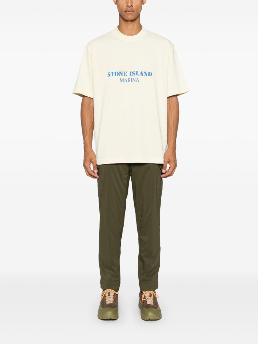 Shop Stone Island Marina T-shirt In Yellow